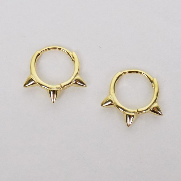 Jewelry - new! delicate dainty small hoops huggie earrings spike